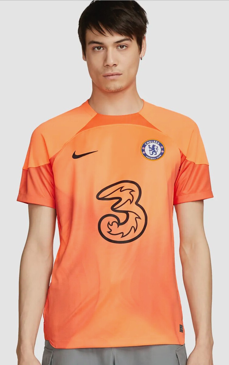 Nike Mens Shirt Chelsea FC 22/23 Goalkeeper Football EPL Orange