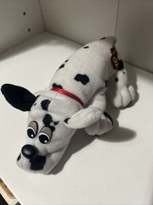 7  Small Pound Puppy White With Black Spots Stuffed Animal Toy