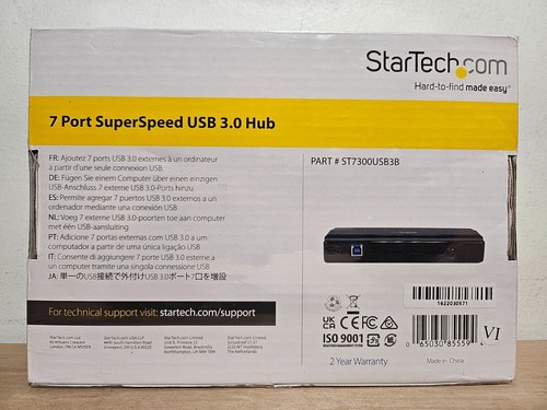 StarTech 7-Port USB 3.0 Hub 5Gbs ST7300USB3B - New - Picture 3 of 4