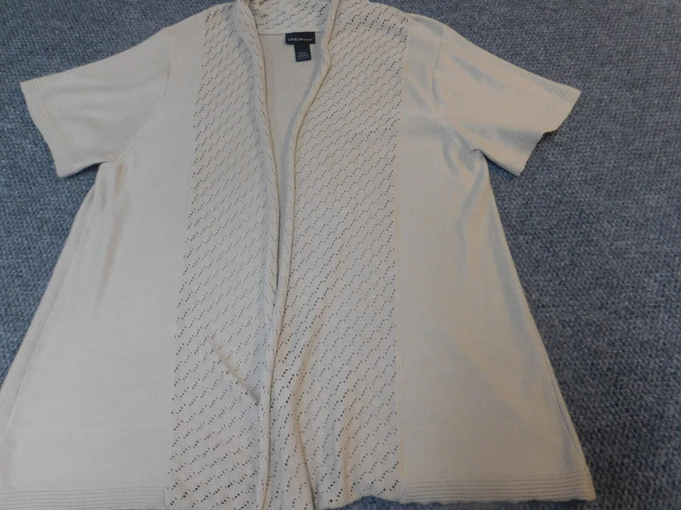 Suéter Lane Bryant para mujer 22 cárdigan beige pesado cálido Foto 2 de 4