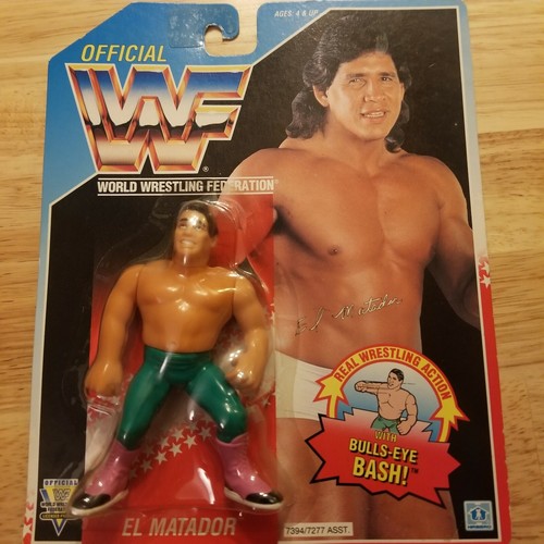 1992 EL MATADOR (TITO SANTANA) WWF HASBRO BLUE CAR...