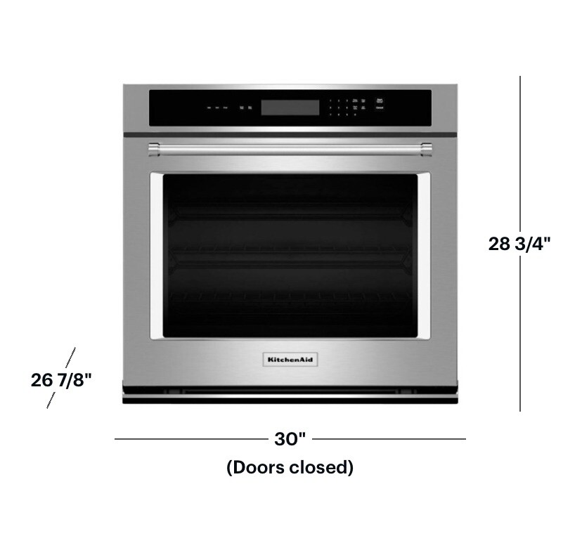 KitchenAid 30” Single Electric Wall Oven Stainless Steel KOST100ESS eBay