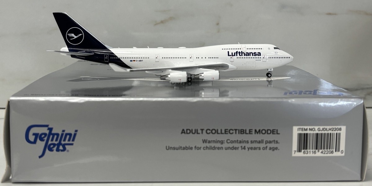 LUFTHANSA B747-400 Reg:D-ABVY 1:400 Scale GeminiJets