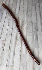 VINTAGE 34  Hand Carved Wooden Natural Curved Wizard style Walking Stick-Cane