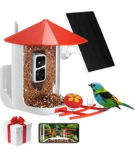 Smart Bird Feeder Solar with AI and High Fidelity Camera Bird Recognition