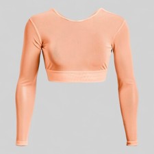 Under Armour Women s XL Gym Crop Project Rock Sheer Mesh Long Sleeve 60 NWT