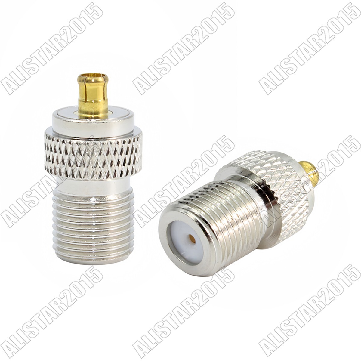Lot De 4 Adaptateurs MCX Vers SMA - Laiton Nickelé 50 Ohms - Pour Antennes Radio - Neufs