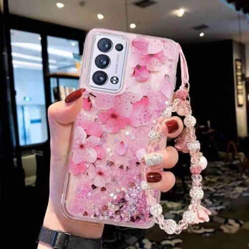 For iPhone Bling Quicksand Liquid Glitter +Bracelet Girls Soft Phone Case Cover - Picture 23 of 27