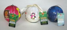BLINKING WHITE LIGHT CHRISTMAS TREE ORNAMENT RED,WHITE,BLUE-BATTERY INCLUDED