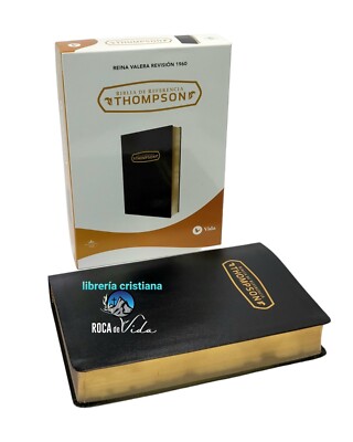 BIBLIA DE ESTUDIO THOMPSON DE REFERENCIA REINA-VALERA 1960 PIEL FABRICADA NEGRO 