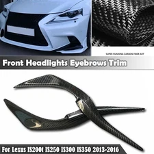 Headlight Eyebrows Eyelids Trim For Lexus IS200t IS250 IS300 IS350 2013-2016