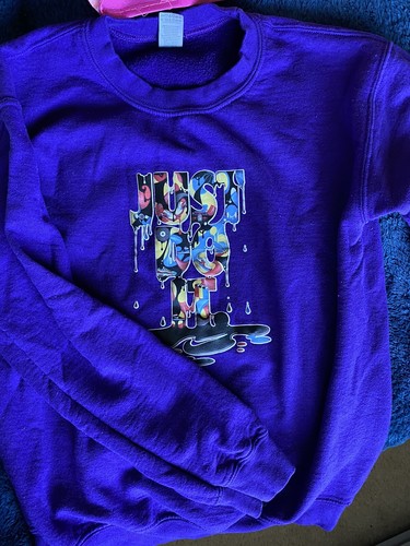 Vintage Nike Just Do It purple crewneck 