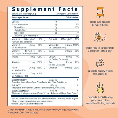 UNICITY BALANCE ORANGE(60 Sachet)Improves Digestion,Stay Full Slow