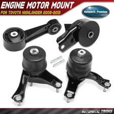 4x Auto Engine Motor & Transmission Mount for Toyota  Highlander 2008-2013 3.5L