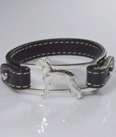 Greyhound 3D Echtlederarmband In 925 Silber Luce