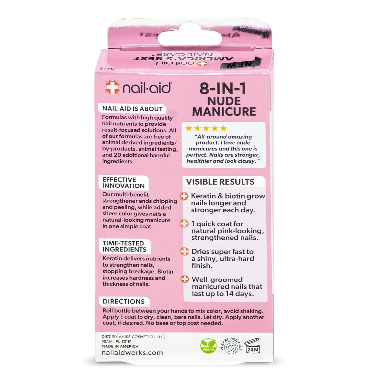 NAIL-AID 8-in-1 Nude Manicure, French Sheer, 0.55 Fl Oz (Pack of 1) 