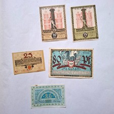 5x Banknoten Notgeld 1920-21 Norddeutschland Hamburg Kiel Gl&uuml;cksburg Oldenburg