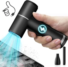 HAGOOGI Compressed Air Duster, 4 Speeds Electric Air Duster for Cleaning Keyboar