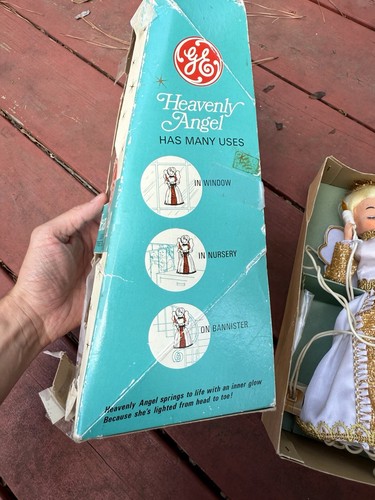 Rare Vintage 1970’s GE Heavenly Angel Light Up Christmas Tree Topper - Bild 5 von 6
