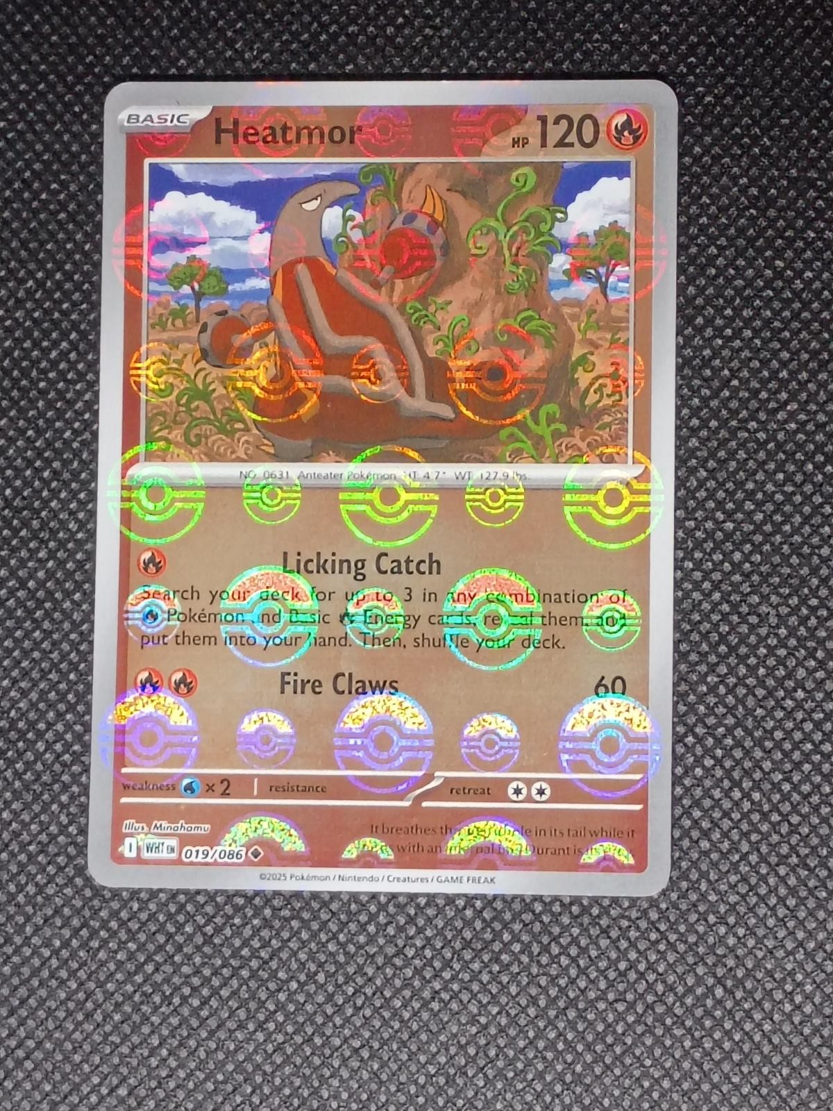 Heatmor (Poke Ball Pattern) 019/086 Uncommon White Flare Pokemon Holo Near Mint