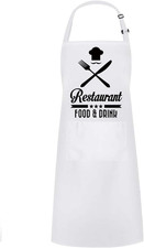 Funny Adjustable Aprons Baker Costume with Pocket Cook Grill BBQ Chef Apron Gift
