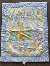 Vintage Bedtime Originals Crib Comforter Quilt Blanket Pastel Safari Animals