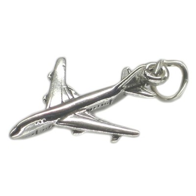 747 Flugzeug Flugzeug Plane Jet Sterling Silber Charm 0,925 x 1 Flugzeuge