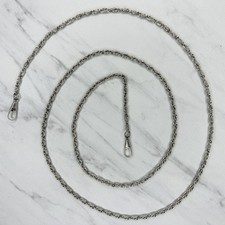 Silver Tone Swirl Chain Purse Strap 47" Crossbody Bag Replacement Handle
