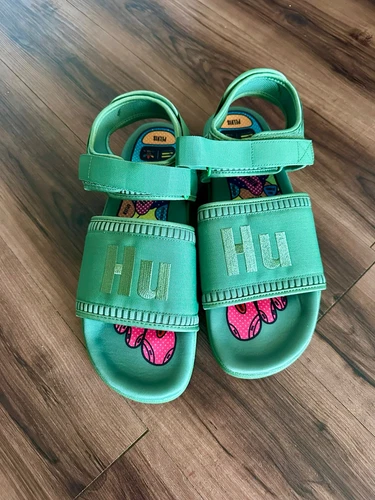 Adidas x Pharrell Williams HU Adilette 2.0 diapositive verdi uomo 13 RARO