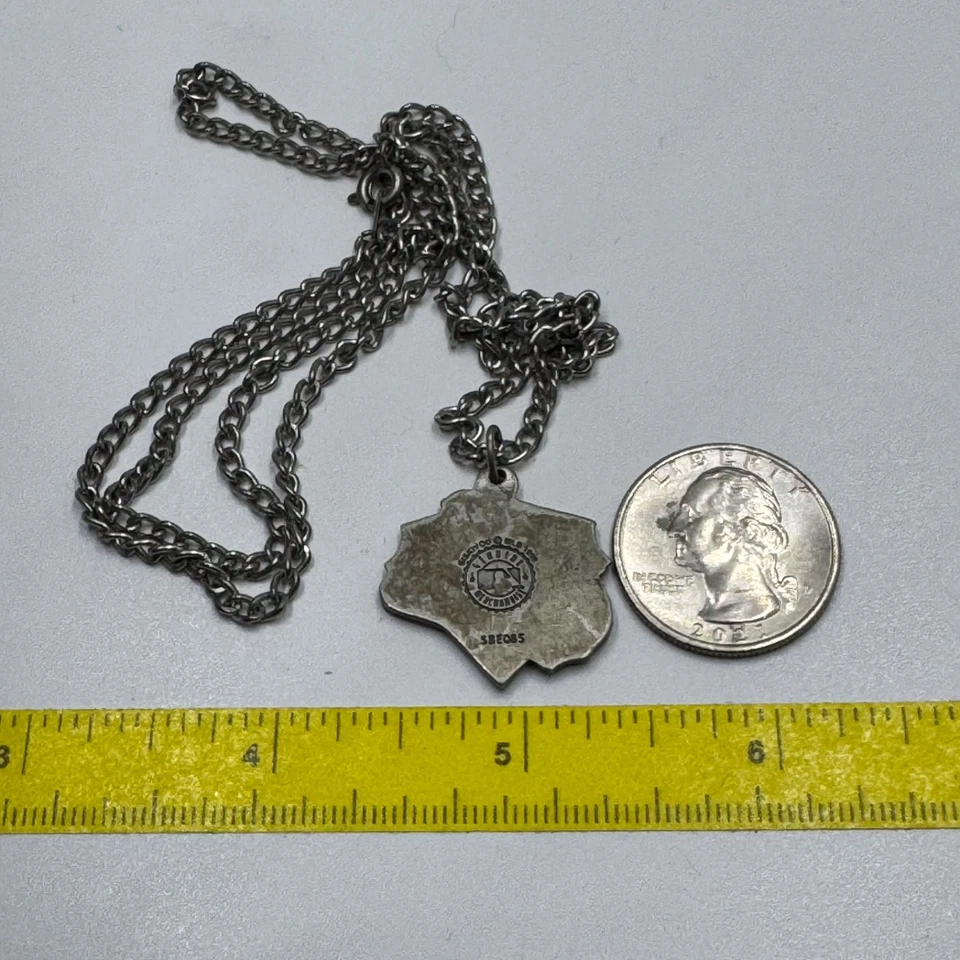 Vintage Baltimore Orioles Script Logo Siskiyou Pewter Pendant Charm Necklace - Image 3 of 4