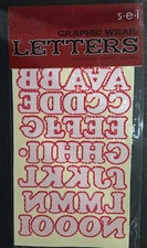 Graphic Wear Letters-Polka Dot Glitter-by s*e*i - approximately 1"-Easy to apply