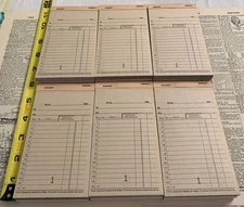 Vintage Receipt Pad Lot of 6 Unused