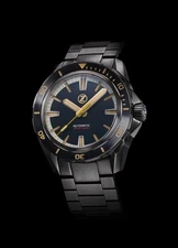 NEW Zelos SWORDFISH 42MM 300m Diver NH35 Black Sand PVD Watch -DEALER & WARRANTY