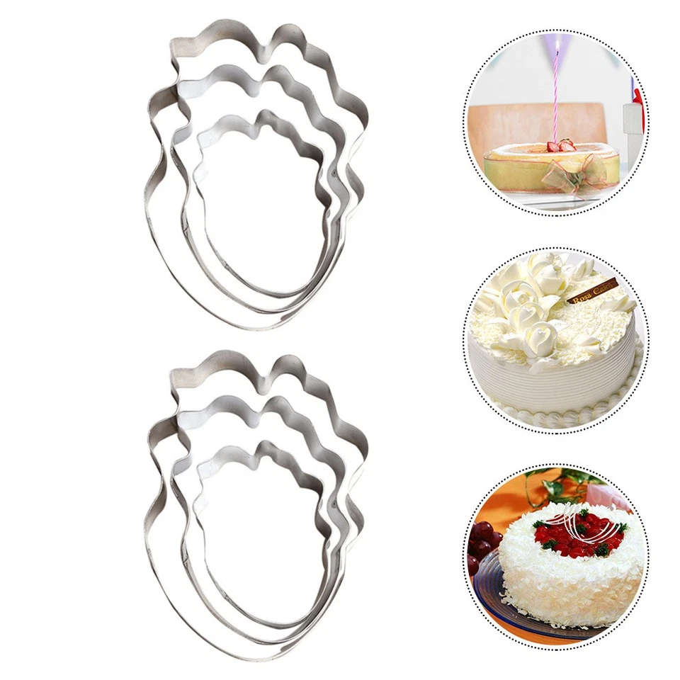 1 set da 6 pezzi da 6 pezzi in acciaio inossidabile per biscotti (argento) - Immagine 4 di 4