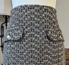 Karen Millen Suit Separates. Midi Boucl&eacute; Skirt. Black Multi. US Size 8. NWT