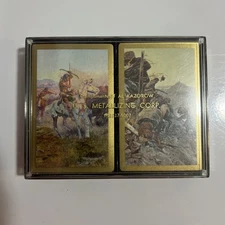 2 pack of Vintage Redi Slip Gold Native American playing cards NIB