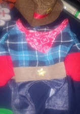 Vibrant Life Cowboy Pet Dog  Cat Halloween Costume Size XS 5-10 Lbs. NWT