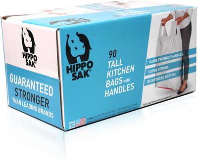 - Tall Kitchen Garbage Bags with Ergonomic Handles - 13 Gallon Trash Bags - Supe