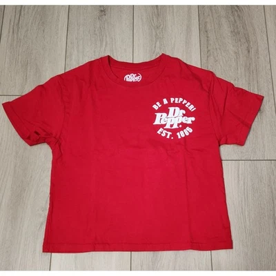 Dr Pepper Womens Red Graphic T-Shirt 100% Cotton XS see photo measurement - Photo 1/4