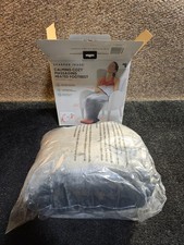 Sharper Image Calming Cozy Massaging Heating Wrap Grey with Sherpa Lining