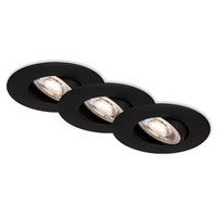 Led Einbauleuchten Schwenkbar 3Er Set 5 W Matt-Schwarz Kunststoff Briloner
