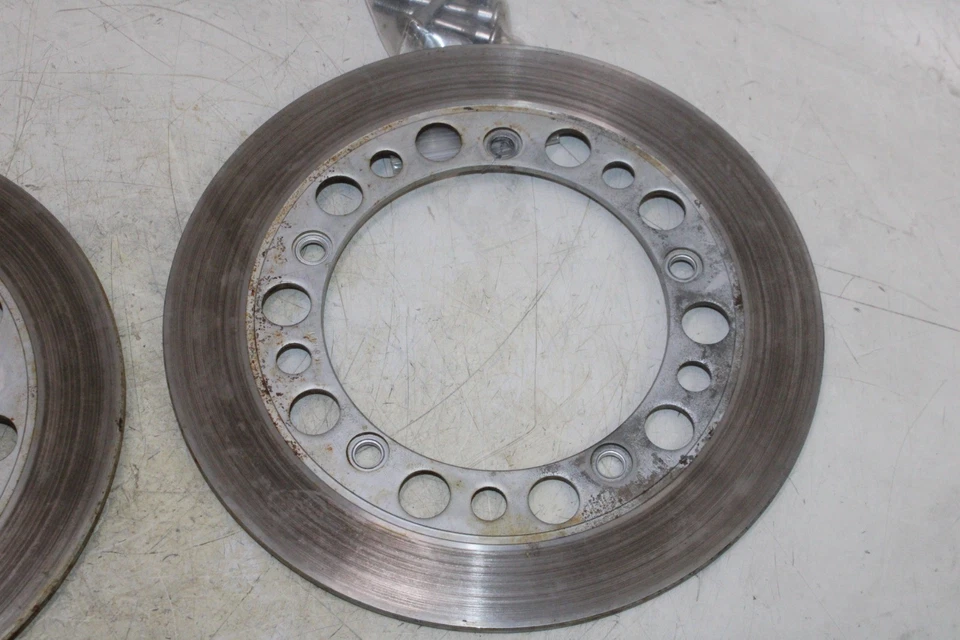 84-85 HONDA SHADOW 700 VT700C OEM FRONT LEFT RIGHT BRAKE ROTORS DISCS - Image 3 of 4