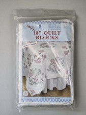 Embroidery 6 Quilt Squares 18x18  Hummingbird New Jack Dempsey Needle Art USA