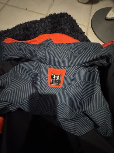 Under amour Storm3 Rain Wind Coat Jacket Men’s Sz L Orange New - Picture 7 of 8