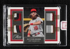 2022 Panini Three and Two Rookie Quad Jerseys Gold 21/35 Brandon Marsh qf8