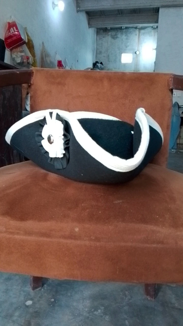 Premium Black Felt Napoleonic Tricorn Hat | 18th Century Colonial & Pirate Repli
Opens in a new wind