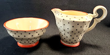 Vtg E R Erphila Czecho-Slovakia Children's Polka Dot Tea Set Pieces Crazing 