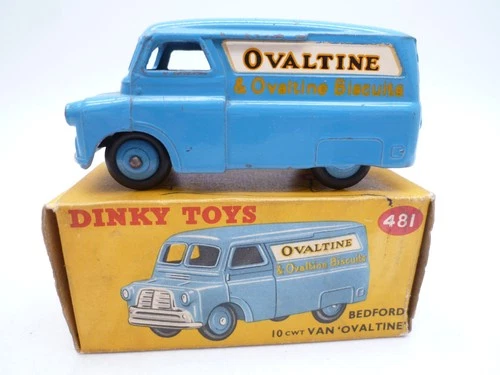 VINTAGE DINKY TOYS 481 BEDFORD CA 10 cwt VAN 'OVALTINE' IN ORIGINAL BOX 1955-60