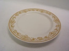 Syracuse China O. P. Co. V-S Plate Vintage white tan