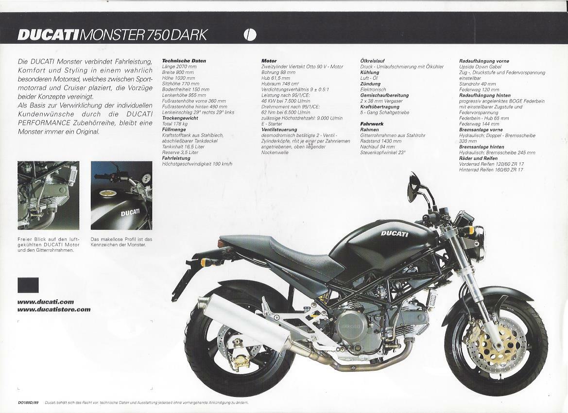 Motorcycles Ducati Monster Dark 750 99 Ducati Monster 750 Ducati